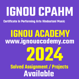 IGNOU CPAHM SOLVED ASSIGNMENT 2024